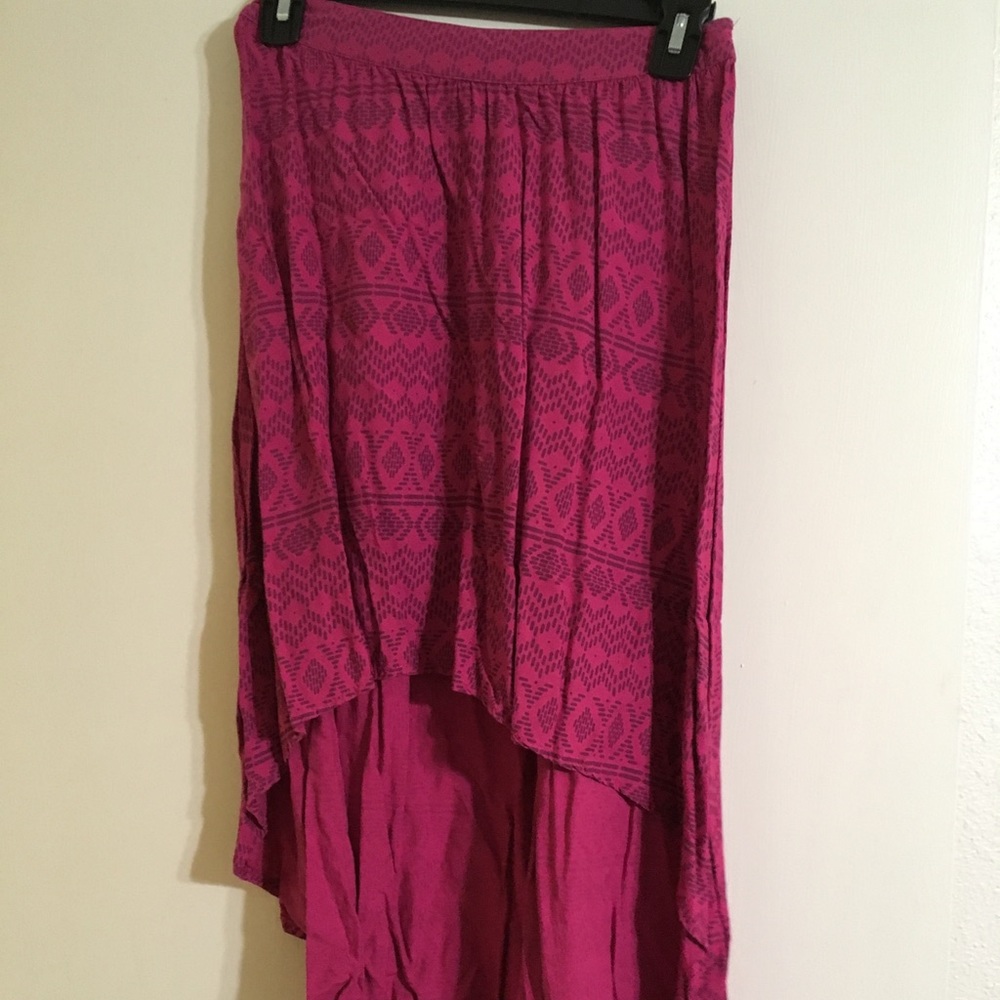 Magenta High-low Skirt